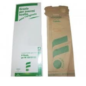 Conf. 8 Filtrelli Folletto VK120/1/2 Originale