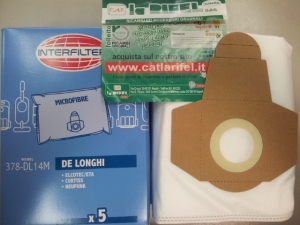 DL14 Sacchetti in Microfibra per Bidone De Longhi 5 pz