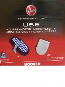 Kit Filtri Hoover Freespace U56 Filtro Hepa + Uscita Aria Originale Hoover