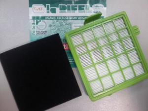 Kit Filtro Hepa + Filtro Protezione Motore Imetec Originale *** FUORI PRODUZIONE ***