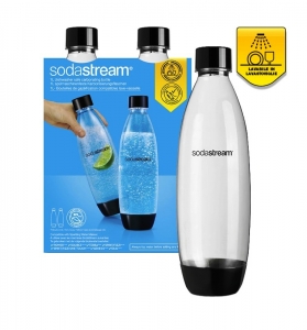 2 Bottiglie Sodastream linea Play Gasatore Acqua Originale Lavabili in Lavastoviglie