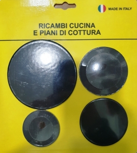 Kit 4 Piattelli Piani Cottura Electrolux Rex Zoppas Kit Cappellotti Cucina Rex
