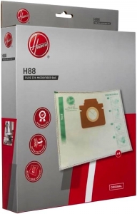 H89 - 4 Sacchetti XL Hoover H-Energy Microfibra Antiodore Epa Sacchi Hoover Originale