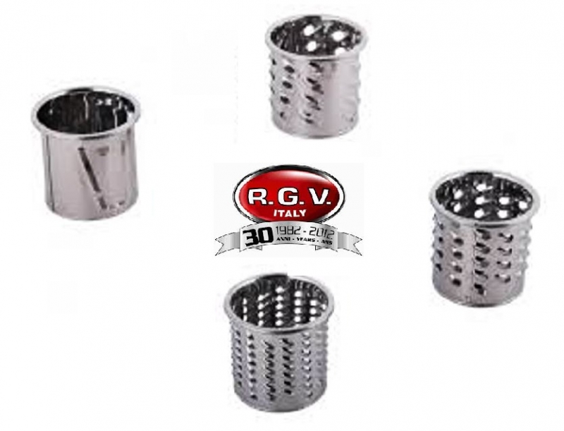 Kit 4 Rulli in Acciaio Grattugia Elettrica RGV Duetto Plus (non per Duetto Plus NEW)