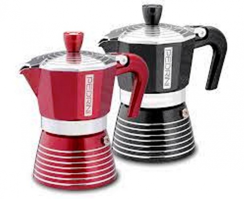 Caffettiera Nera 1 tz Pedrini Infinity Rock Antracite