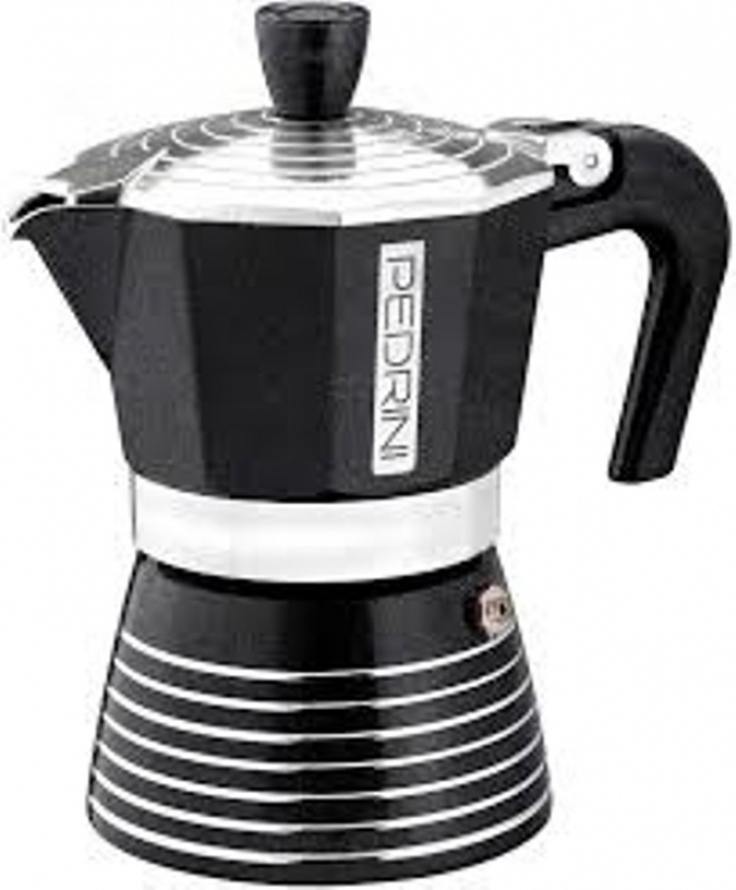 Caffettiera Nera 2 tz Pedrini Infinity Rock Antracite